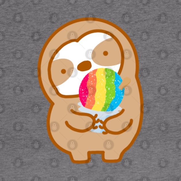 Cute Hawaiian Shave Ice Sloth by theslothinme